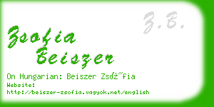 zsofia beiszer business card